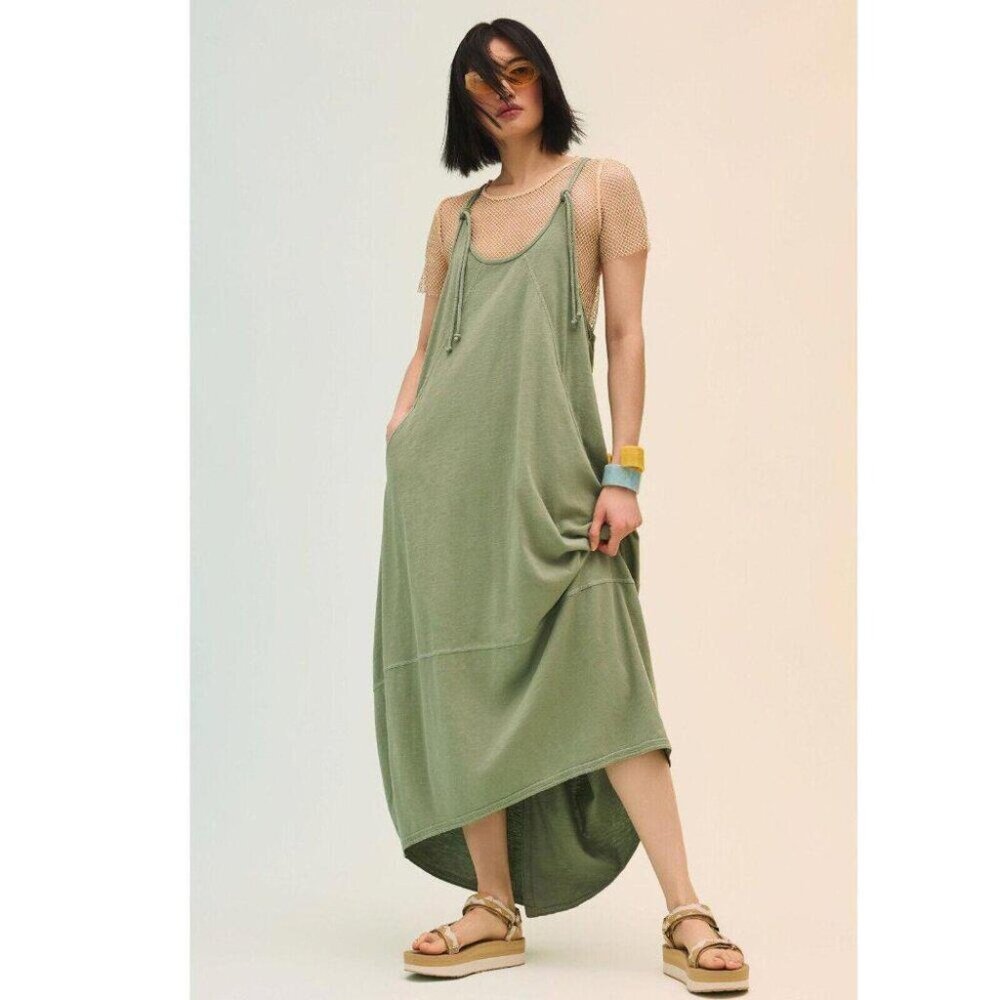 Daily Practice by Anthropologie Lounge Maxi Dress Sleeveless Solid XL New